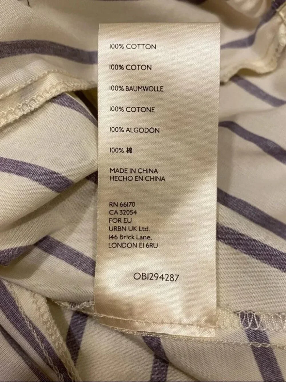 NWT Free People Lookin' for A Love ivory purple striped  button up tie top